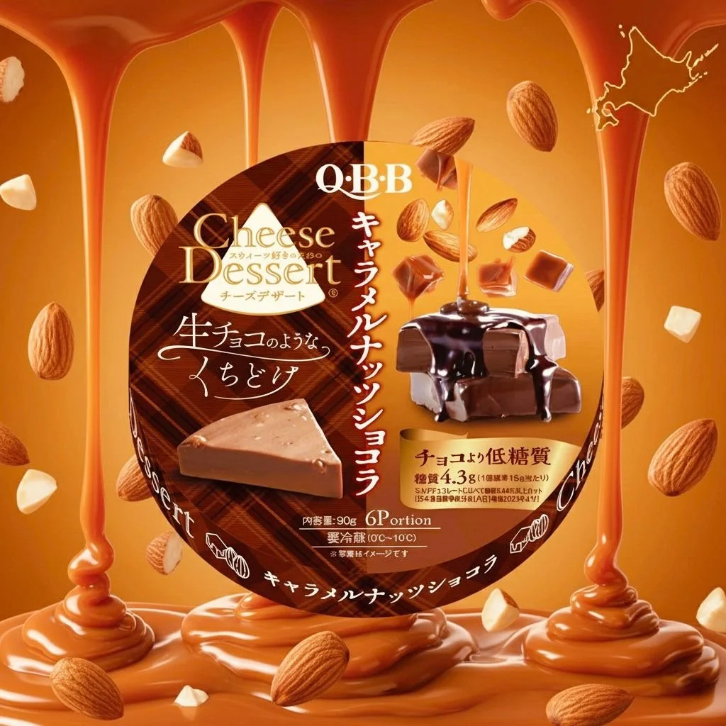 キューピー QBB Cheese Dessert Nutty Caramel Chocolate — Soku